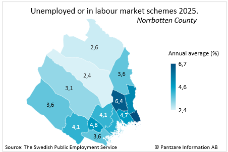 Diagrams bild Unempolyed plus people in labour market schemes