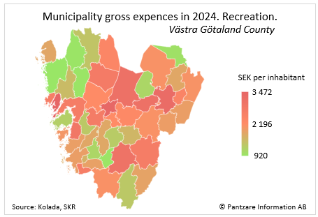 Diagrams bild Municipality gross costs, recreation