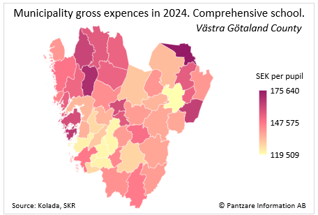 Diagrams bild Municipality gross costs, comprehensive school